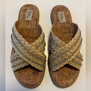 Crown Vintage Albari Sandal, natural seagrass, size 8.5